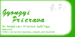 gyongyi prierava business card